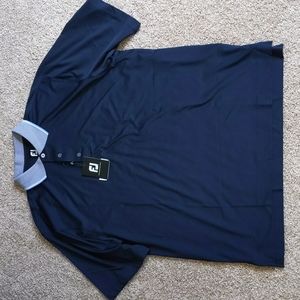 Men's FootJoy Navy Blue Golf Polo Shirt NWT Large